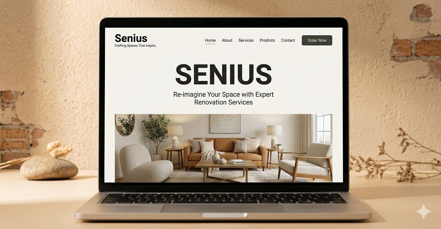 Senius Laptop Mockup